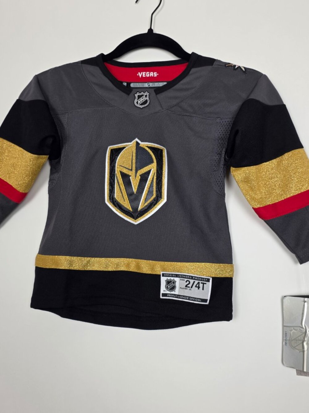 NHL Vegas Golden Knights VGK Hockey NWT Youth Toddlers 2/4T Jersey